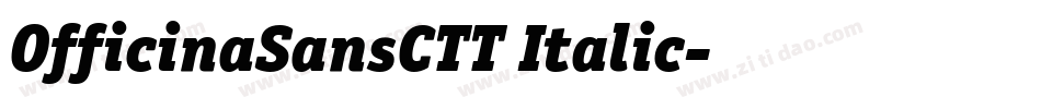 OfficinaSansCTT Italic字体转换